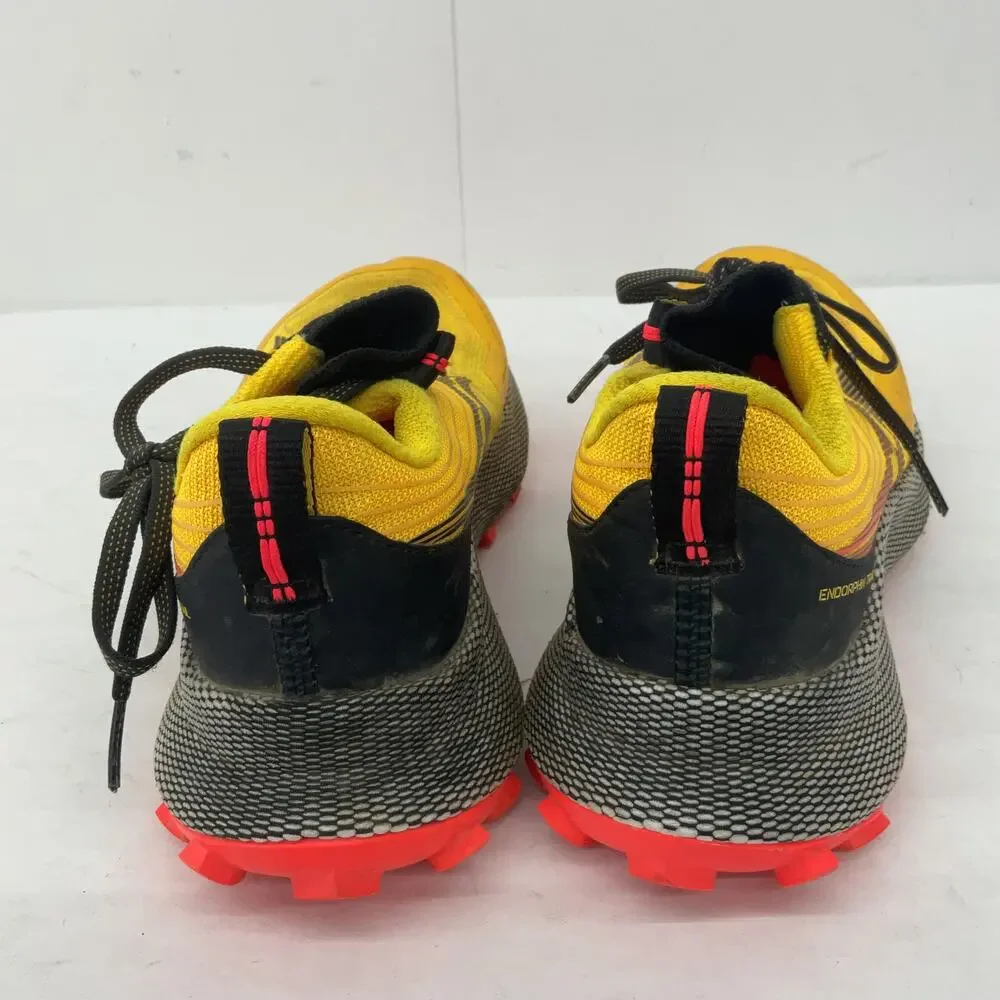 Saucony Women's Yellow Black Trail Running Shoes with Red Soles